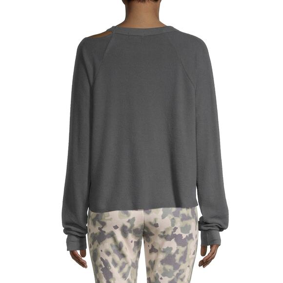 NEW Wildfox Self-Made Dark Gray Cutout Pullover - Medium - Picture 2 of 7